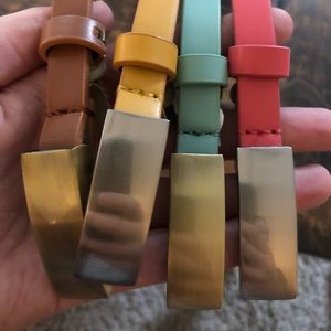Assorted colored belts